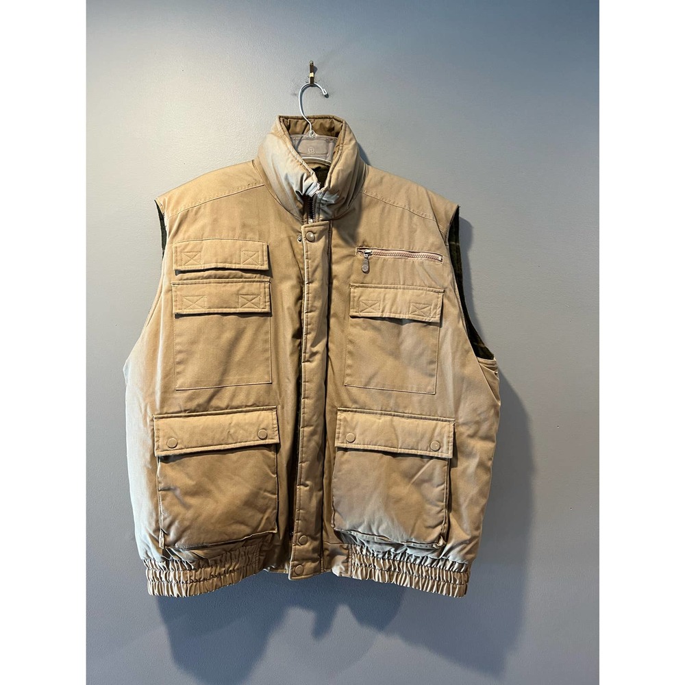 Men’s Renegade Full Zip Beige Puffer Blanket Lined Vest Jacket